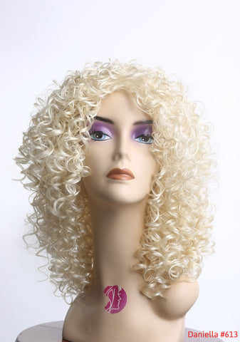 Cheap high quality wig curly full light blonde