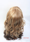 Light brown wavy ombre wig long curly