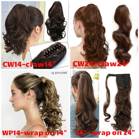 ponytail extensions wrap on claw on clip in-hairyounique