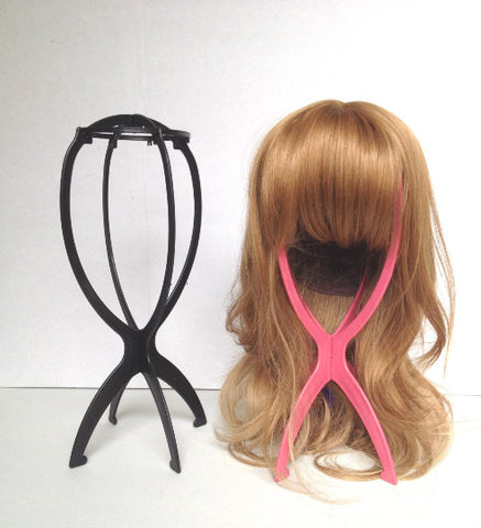 Folding Hair Wig Stand (Black)