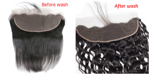 wet wave lace frontal 13 x 4 before and after wash