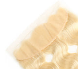blonde 613 body wave lace frontal closure 13 x4 ear to ear