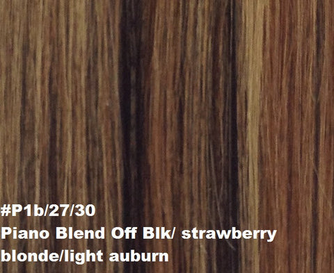 Highlight blonde auburn yaki human hair straight
