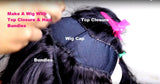 Make A Custom Wig: Silky Straight Bundles + Top Closure+Wig Caps/clips