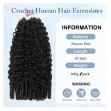 20" Burmese Curls Crotchet Braiding Premium Virgin Human Hair