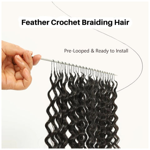 20" Burmese Curls Crotchet Braiding Premium Virgin Human Hair