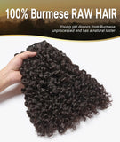 18"-26" Burmese Curls Premium Virgin Human Hair Bundles & HD Closures
