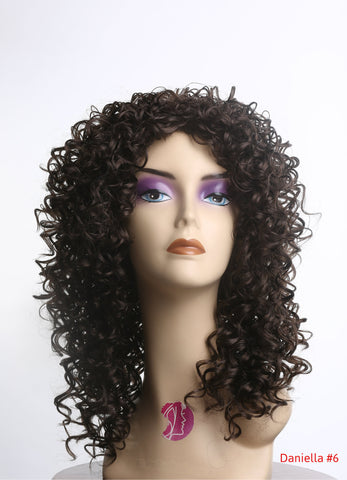cheap curly wig natural chestnut brown shoulder lentgh
