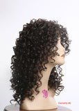 cheap wig chestnut brown midlength curly hig quality
