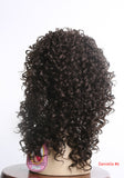 cheap wig curly brown midlle length for women