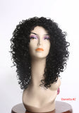 cheap curly wig dark brown mid length full 
