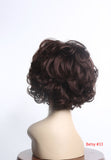 Loose Curl wig short vibrant red color