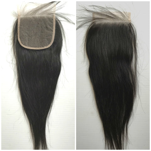 12"-22" Top Closure Silky Straight Premium Virgin Remy Hair (4*4 Transparent or HD)