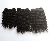 short 3 piece jerry curl human hair weaves