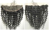 Clear or HD Lace frontal Closure 12" 14" 16" 18" - Deep Wave (Ear to Ear 13" x 4")