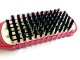 Straight and go hair brush use with flat iron