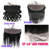 ear to ear 13" X 5" Lace Frontal Virgin Remy Human Hair