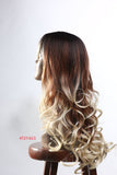 Cheap wig ombre curly long 