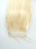 14"-16"  Lace Base Top Closure Straight All Blonde