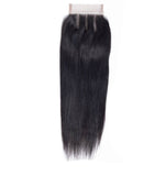 10"-14" Lace Base Top Closure Jet Black Straight Premium Virgin Remy Hair