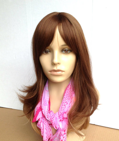 Cheap wig wavy smooth ombre two toned