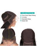 14" -26" 200% Density 13*6 Lace Frontal Wig Premium Virgin Human Hair Bone Straight (Natural Color)