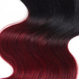 hair ombre 1B-33 black to vibrant red
