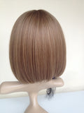 Short bob wig light brown high quality synthetic