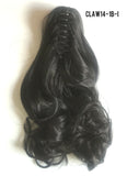 14" 24" Claw on or Wrap-on Clip in Wavy Ponytail Extensions (12 Colors)