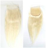 14"-16"  Lace Base Top Closure Straight All Blonde