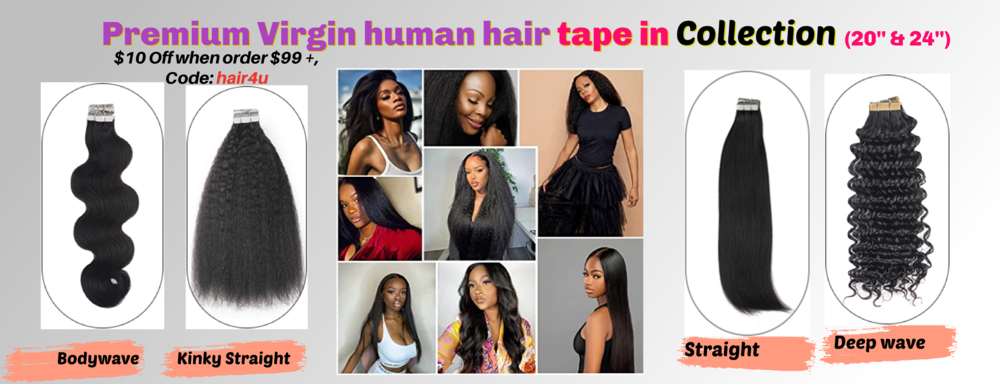 Virgin Human Hair Remy Extensions Bundles Weaves Wigs Closure Frontal Clip/Tape in/Topper